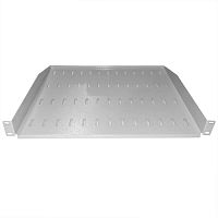 картинка Полка косольная для шкафа 19" крепление переднее 1U, глубина 370, без крепежа, серая от магазина Интерком-НН