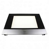 картинка Whirlpool 481010599789 (C00377323) Стекло двери духовки внешнее с кронштейнами от магазина Интерком-НН