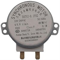 картинка Электродвигатель привода тарелки 50TYZ-0.1F02 для СВЧ (микроволновой печи), шток H=12мм  от магазина Интерком-НН