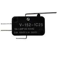 картинка Микропереключатель 3-х контактный V-152-1C25 250V 15A с рычагом 27мм для микроволновой печи (СВЧ) от магазина Интерком-НН