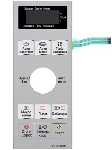 картинка Panasonic F630Y9D10SZP Сенсорная панель на русском для микроволновой печи NN-GD368M ZPE серебристый от магазина Интерком-НН фото 2
