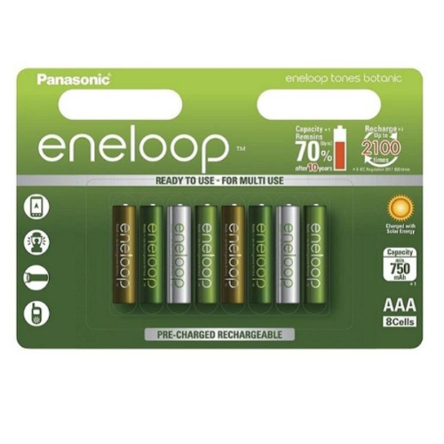 картинка Panasonic eneloop BK-4MCCE/8TE BOTANIC COLORS Аккумулятор 750mAh AAA BL8 от магазина Интерком-НН