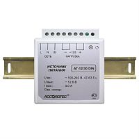 картинка AccordTec AT-12/15 DIN Блок питания 12V, 1,5A для крепления на рейку от магазина Интерком-НН