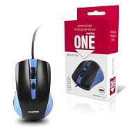 картинка SmartBuy SBM-352-BK ONE Мышь проводная (черно-синяя) от магазина Интерком-НН