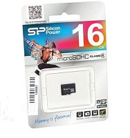 картинка Память Micro SD 16Gb Silicon Power class4 без адаптера (SP016GBSTH004V10) от магазина Интерком-НН