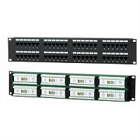 картинка Патч-панель UTP, 19", 48 портов RJ45, cat.5е, 2U, Krone Type, "L" LanCable KN-4010B от магазина Интерком-НН