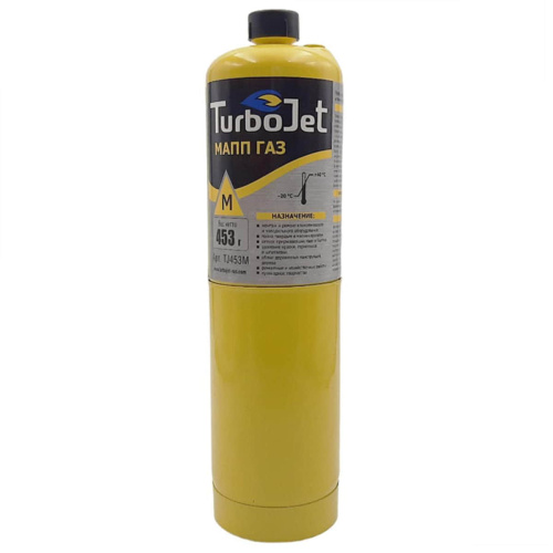 изображение TurboJet TJ453M газовый баллон (МАПП Газ) 453 грамма для высокотемпературной пайки и сварки магазин Компании Интерком-НН картинка TurboJet TJ453M газовый баллон (МАПП Газ) 453 грамма для высокотемпературной пайки и сварки от магазина Интерком-НН