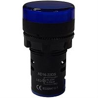 картинка Индикатор светодиодный AD16-22DS (217(13)) синий D=22мм, 220В от магазина Интерком-НН
