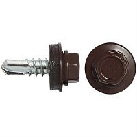 картинка Саморезы кровельные 5,5х19 по металлу RAL8017, наконечник сверло (250шт) от магазина Интерком-НН