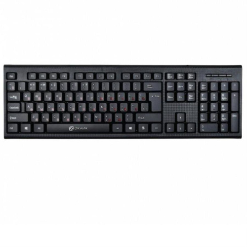 картинка OKLICK 120M клавиатура проводная компьютерная USB (черная) от магазина Интерком-НН