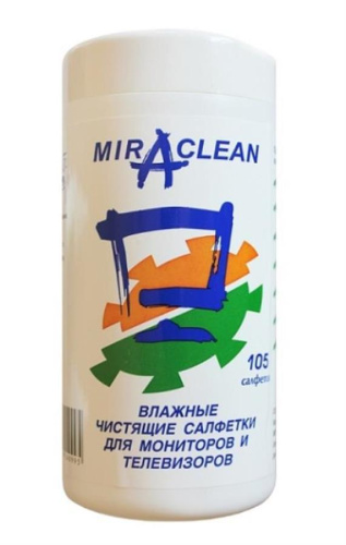 картинка Miraclean 24099 Влажные чистящие салфетки для мониторов и тв (туба)105 шт. от магазина Интерком-НН