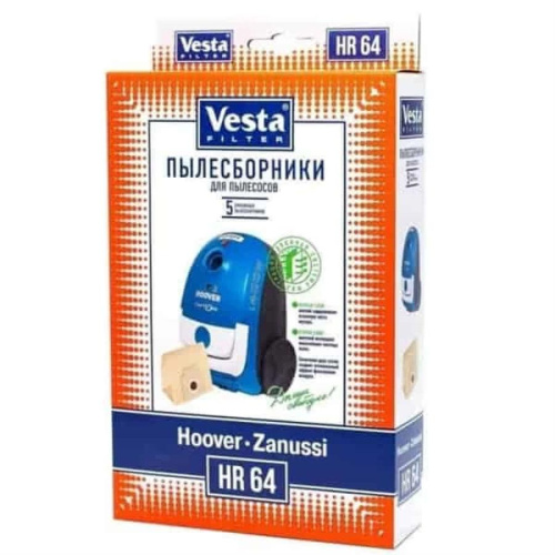 изображение Vesta filter HR64 комплект мешков-пылесборников бумажных (5шт) для пылесоса Hoover, Zanussi магазин Компании Интерком-НН картинка Vesta filter HR64 комплект мешков-пылесборников бумажных (5шт) для пылесоса Hoover, Zanussi от магазина Интерком-НН