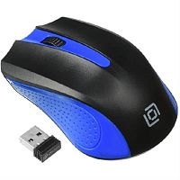 картинка Oklick 485MW-blue Мышь беспроводная USB, чёрный/синий от магазина Интерком-НН