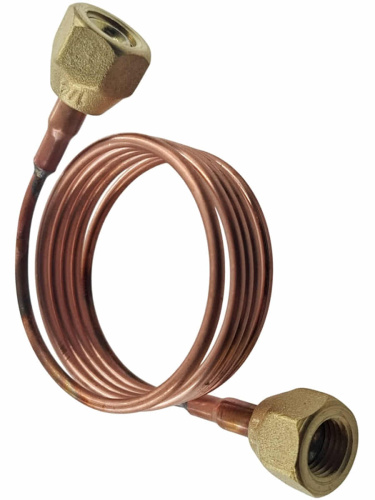 изображение Трубка медная капиллярная CTN-120 с гайками 1/4", длина 120см магазин Компании Интерком-НН картинка Трубка медная капиллярная CTN-120 с гайками 1/4", длина 120см от магазина Интерком-НН