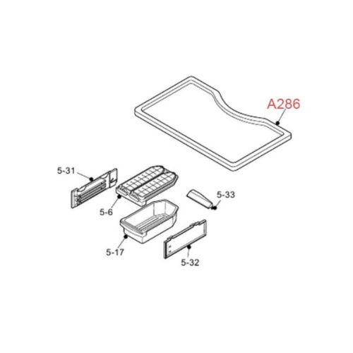картинка SHARP FSRA-A213CBKZ Полка для холодильника Sharp SJ-641N, SJ-642N, SJ-P641N, SJ-P642N от магазина Интерком-НН фото 2