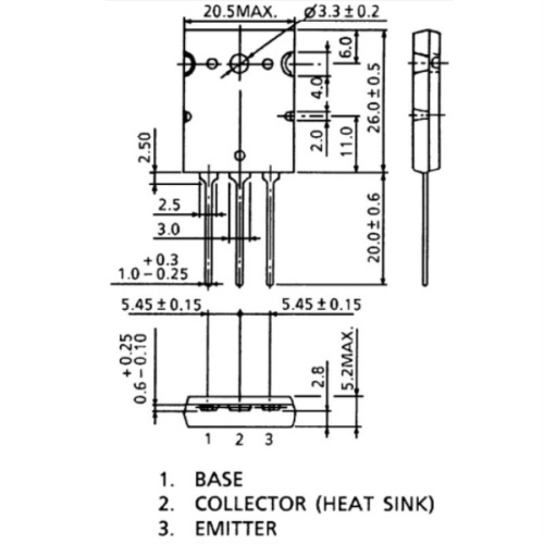 изображение Транзистор Toshiba 2SA1943 Silicon PNP Triple Diffused магазин Компании Интерком-НН фото 2 картинка Toshiba 2SA1943 Транзистор PNP 230В 15А от магазина Интерком-НН фото 2
