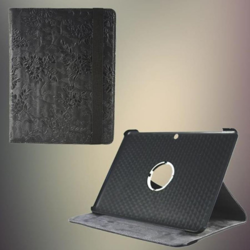 картинка Чехол-книжка Samsung P5100 сакура (черный) 10.1" (поворотный механизм) от магазина Интерком-НН