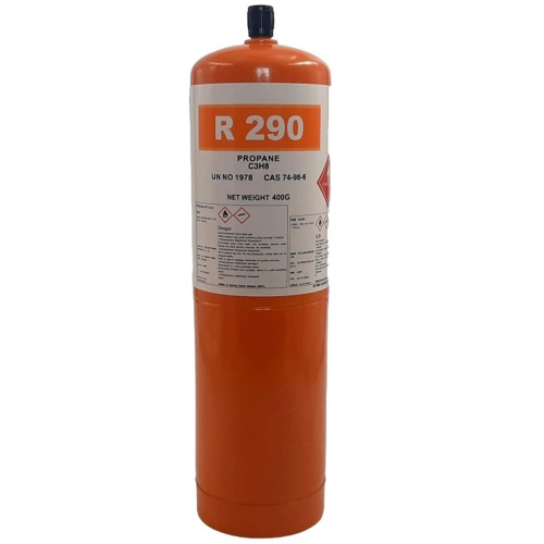 картинка Газ R290 баллон 400 грамм (фреон, хладон, хладагент) с клапананом  от магазина Интерком-НН