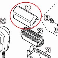 картинка Panasonic WES7024X7158 Пластиковый защитный колпачок для бритвы ES-7023, ES-7024, ES-7025, 7026,7027 от магазина Интерком-НН