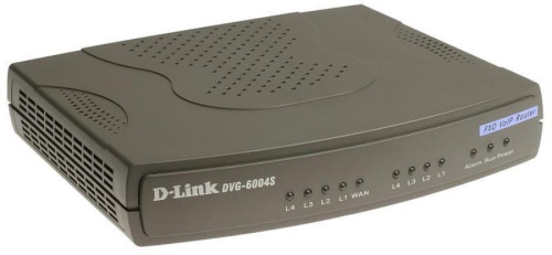 изображение DVG-6004S/E - Голосовой шлюз с 4 портами FXO, 1 портом WAN 10/100Base-TX, 4 портами LAN 10/100Base-TX магазин Компании Интерком-НН картинка D-Link DVG-6004S/E Шлюз SIP VoIP 4хFXO, 4xLAN 10/100, 1xWAN 10/100, роутер от магазина Интерком-НН