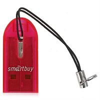 картинка Smartbuy SBR-710-R Картридер для карт MicroSD, красный от магазина Интерком-НН