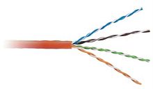 картинка Кабель UTP4 cat.5e 4 пары (4х2х0.5) / 305м / FRLS - огнестойкий, малодымный; оранжевый; одножильный от магазина Интерком-НН
