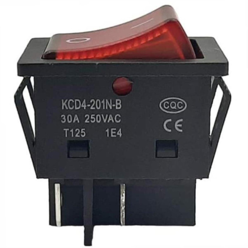 изображение Выключатель KCD4-201N-B 30A 250VAC T125 красная клавиша, 4 контакта для электроинструмента магазин Компании Интерком-НН фото 2 картинка Выключатель KCD4-201N-B 30A 250VAC T125 красная клавиша, 4 контакта для электроинструмента от магазина Интерком-НН фото 2
