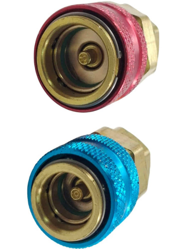 картинка DSZH QC-12 комплект быстросъемных муфт высокого и низкого давления для заправки автокондиционера от магазина Интерком-НН фото 2