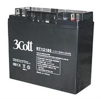 картинка 3Cott RT 12180 Аккумуляторная батарея необслуживаемая 12В, 18А/ч от магазина Интерком-НН