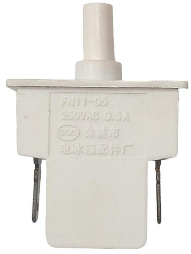 картинка Выключатель света 306(5) (FN11-05) однокнопочный, 2 контакта 250V, 0.5A для холодильника  от магазина Интерком-НН