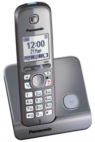изображение Беспроводной телефон Panasonic KX-TG6711RUM DECT (радиотелефон) , цвет: серый металлик магазин Компании Интерком-НН картинка Panasonic KX-TG6711RUM - Беспроводной телефон DECT (радиотелефон) , цвет: серый металлик от магазина Интерком-НН