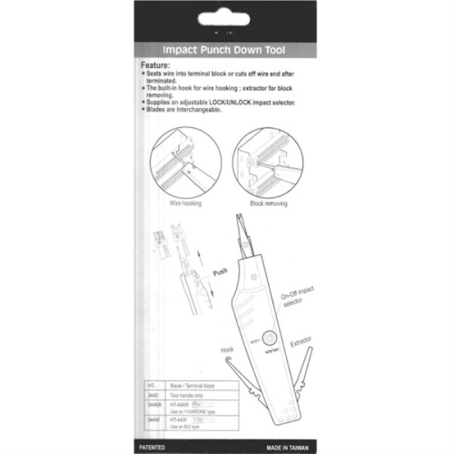 картинка Инструмент HT-344KR для заделки сенсорный  тип Krone/110 (универсальная насадка) от магазина Интерком-НН фото 3