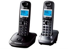 картинка Panasonic KX-TG2512RU2 - Беспроводной телефон DECT (радиотелефон) , цвет: черный/серый металлик  от магазина Интерком-НН
