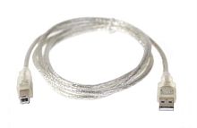 картинка Кабель USB 2.0 A--B 5.0м прозрачный (пакет) K550  от магазина Интерком-НН