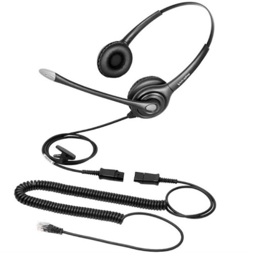 картинка VoiceJoy Гарнитура телефонная (два наушника) с разъемом QD и шумоподавлением от магазина Интерком-НН