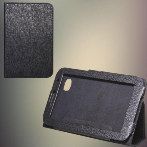 картинка Чехол-книжка Samsung P3100 (черный) 7" кожа (кож.крепление) 200/P3100 от магазина Интерком-НН