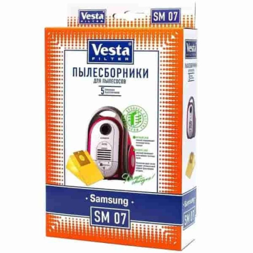 изображение Vesta filter SM07 комплект мешков-пылесборников бумажных (5шт) для пылесоса Samsung магазин Компании Интерком-НН картинка Vesta filter SM07 комплект мешков-пылесборников бумажных (5шт) для пылесоса Samsung от магазина Интерком-НН