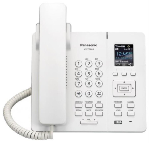 изображение SIP-радиотелефон Panasonic KX-TPA65RU DECT, цвет: белый магазин Компании Интерком-НН картинка Panasonic KX-TPA65 (KX-TPA65RU) - SIP-радиотелефон в настольном исполнении от магазина Интерком-НН