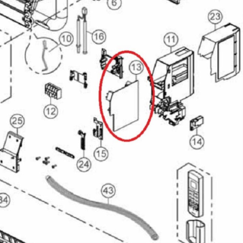 картинка Panasonic CWA73C6375 плата внутреннего блока кондиционера  CS-W7NKD от магазина Интерком-НН