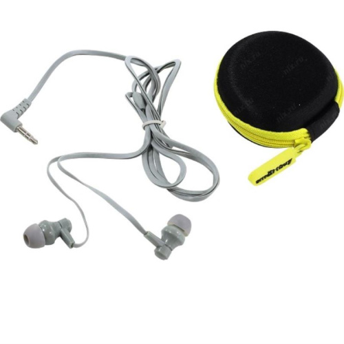 картинка Smartbuy SBE-006 Внутриканальные наушники с защитным кофром на молнии BLAST серые от магазина Интерком-НН