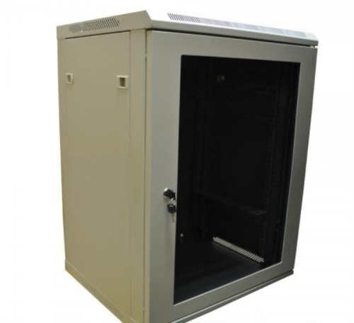 картинка Шкаф настенный 19", 12U (600x600) серый (WT-2042P-12U-600x600-F-G) от магазина Интерком-НН