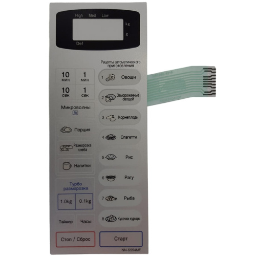 картинка Panasonic F630Y6W40SZP Сенсорная панель на русском для микроволновой печи NN-S554MF ZPE серебристый от магазина Интерком-НН фото 3