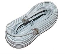 картинка Удлинитель телефонный (6р4с) 2 метра, белый блистер Netko от магазина Интерком-НН