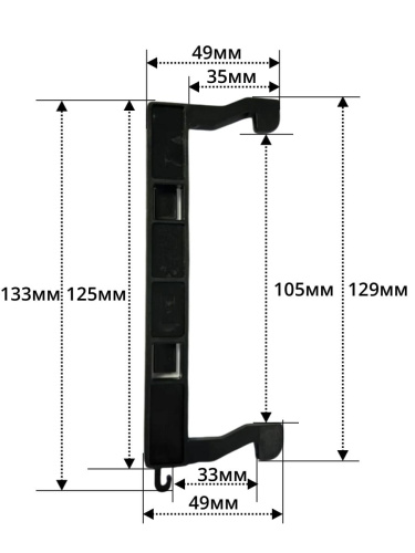 картинка Замок Samsung DE64-40006F (защелка, крючок) двери микроволновой печи M1833NR от магазина Интерком-НН