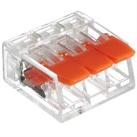 картинка Клемма 223-413 многоразовая, универсальная, 3-проводная (0,14-4мм2) от магазина Интерком-НН