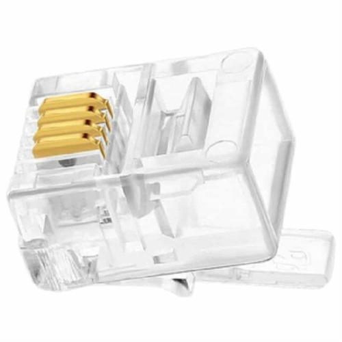 картинка Разъем RJ-11(RJ11) 6р4с для линейного подключения 4 контакта от магазина Интерком-НН