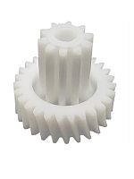 картинка Шестерня средняя KW715563-CH D=55/27мм, H=49/18мм, 10 прямых и 27 косых зубьев для мясорубки Kenwood от магазина Интерком-НН