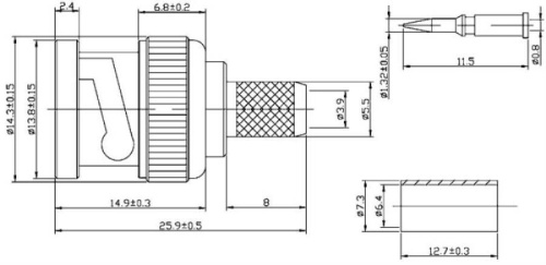 картинка Разъем BNC для кабеля RG-59 обжимной от магазина Интерком-НН фото 2