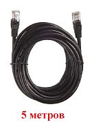 картинка Патч-корд UTP cat. 5e 5.0м ВС, LSZH (черный) неэкранированный, литой коннектор Technolink от магазина Интерком-НН