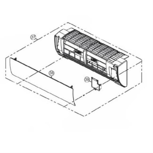 картинка Panasonic CWE11C5053 Облицовка корпуса внутреннего блока для кондиционера CS-E7PKDW, CS-E9PKDW от магазина Интерком-НН